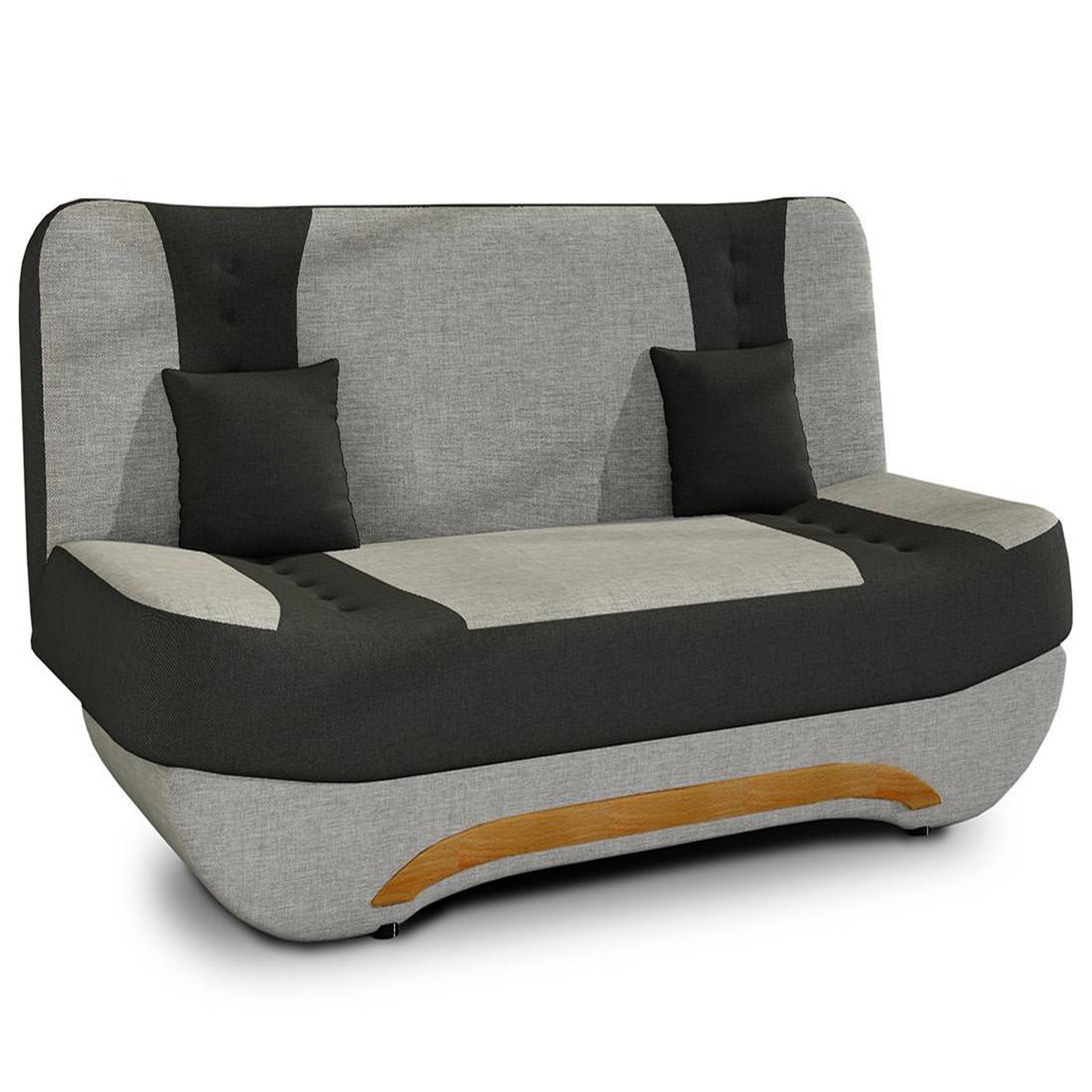 Voir la diapositive 1 : BEST MOBILIER Nelson - canapé convertible clic-clac 3 places en tissu