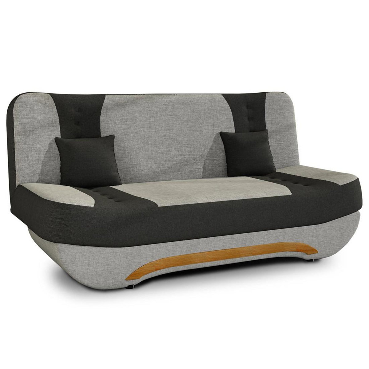 BEST MOBILIER Nelson - canapé convertible clic-clac 3 places en tissu