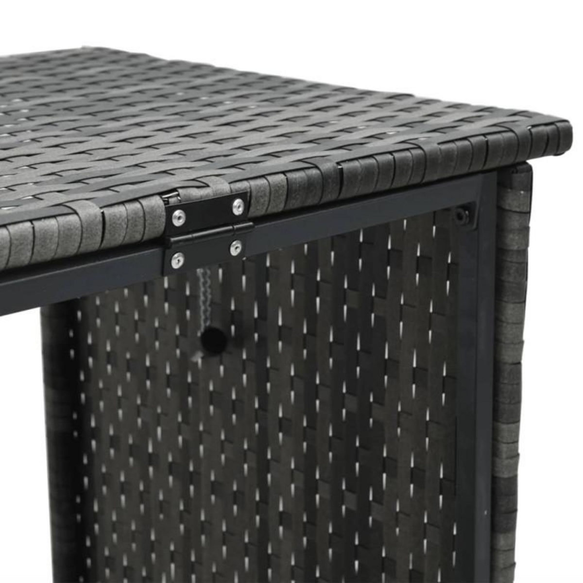 VIDAXL Canapé de jardin avec table et coussins en forme de L gris