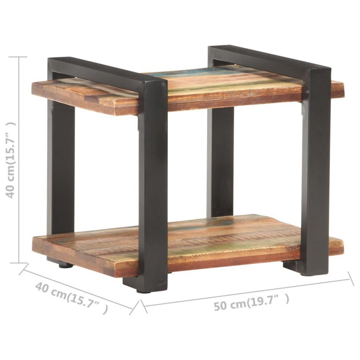 VIDAXL Table de chevet 50x40x40 cm Bois de recuperation massif