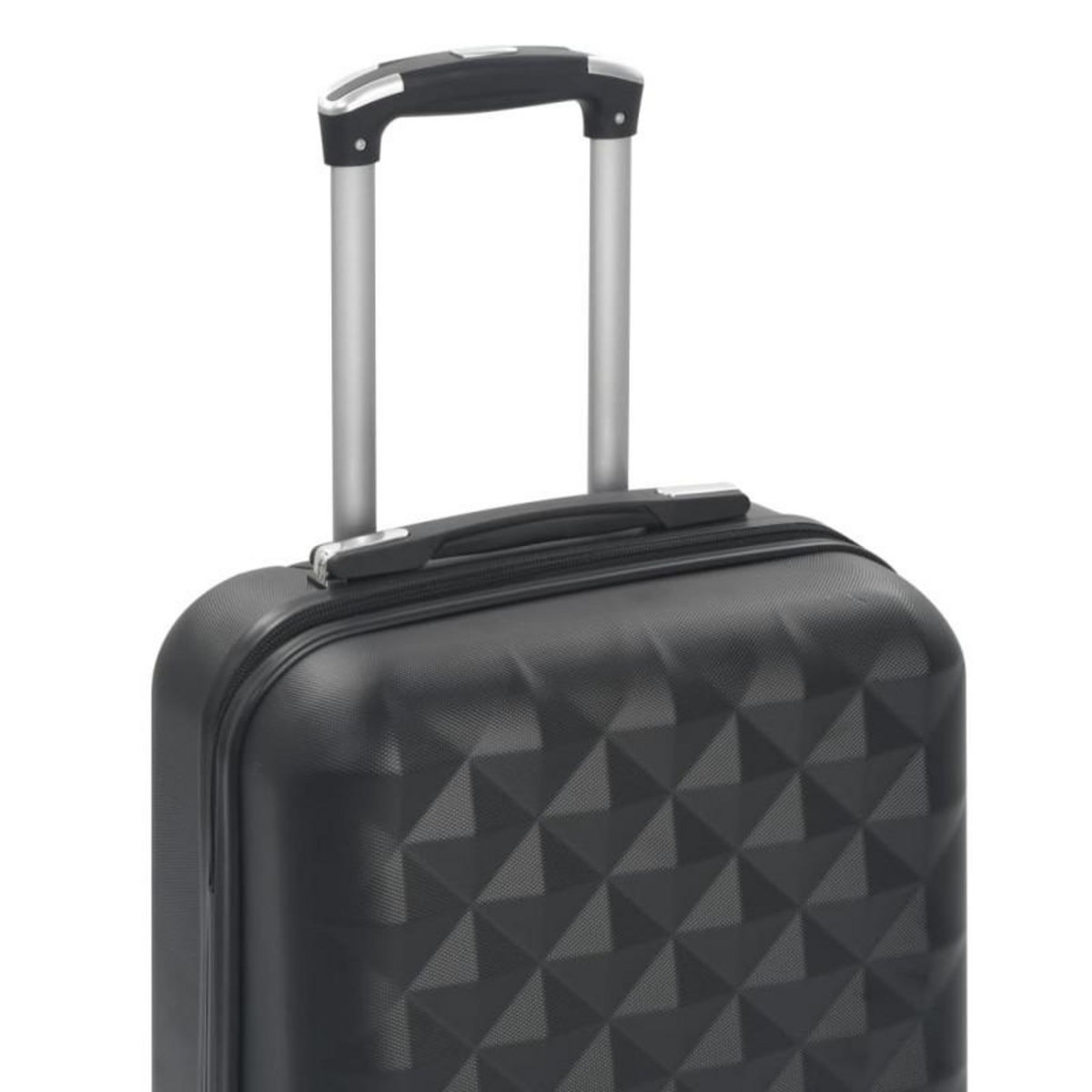 VIDAXL Valise rigide Noir ABS