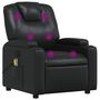 Voir la diapositive 2 : VIDAXL Fauteuil de massage inclinable Noir Similicuir