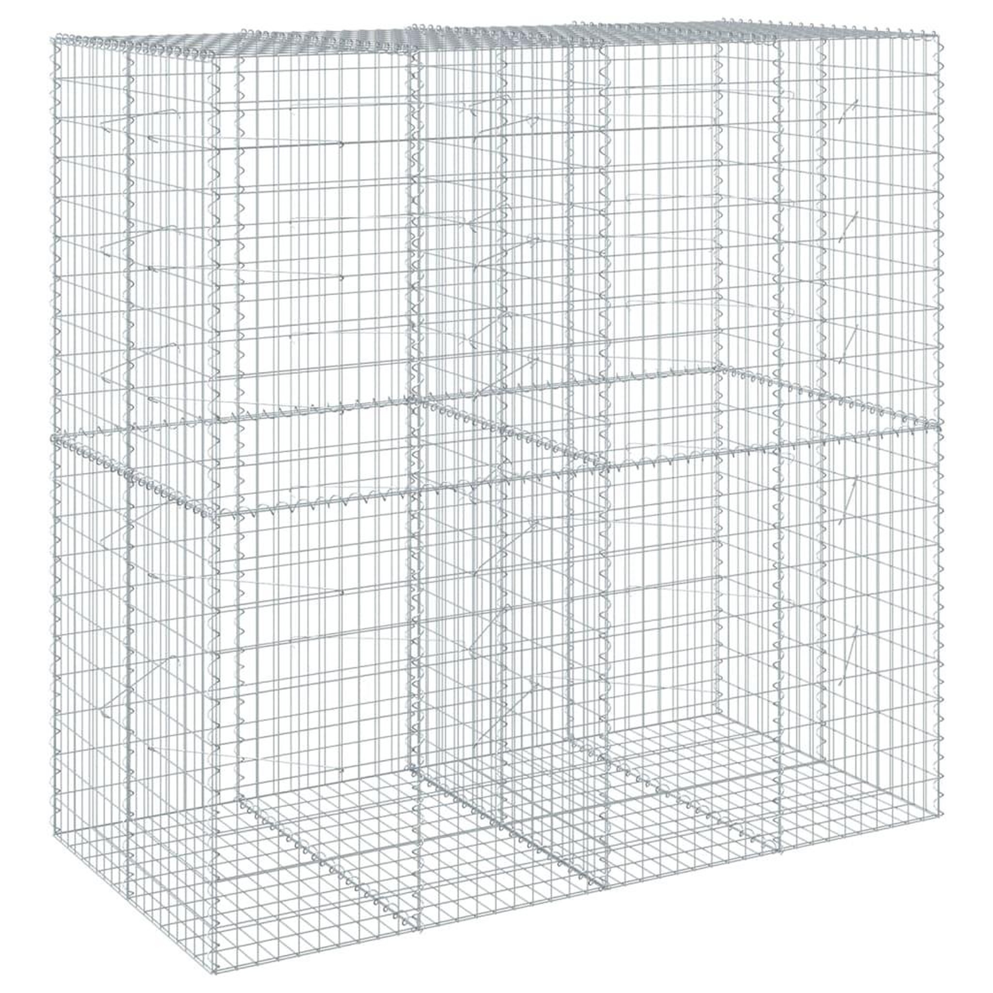 Voir la diapositive 5 : VIDAXL Panier gabion avec couvercle 200x100x200 cm fer galvanise