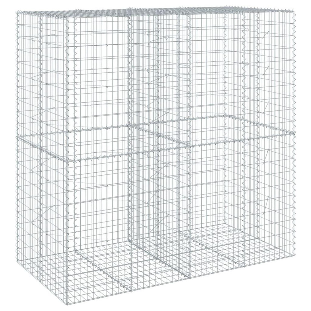 VIDAXL Panier gabion avec couvercle 200x100x200 cm fer galvanise