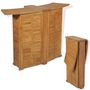 Voir la diapositive 3 : VIDAXL Mobilier de bistro 3pcs et chaises pliables Bois de teck solide