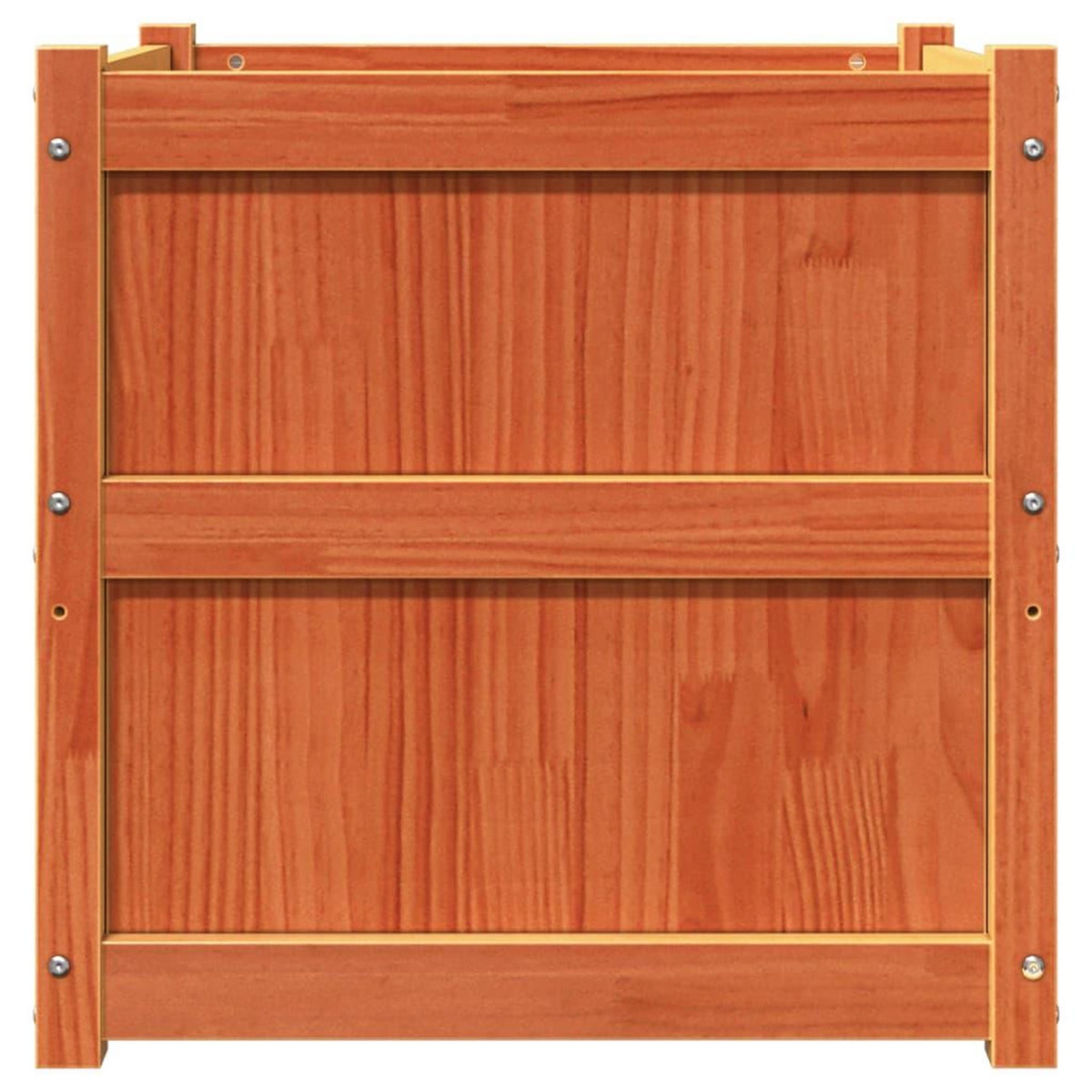 VIDAXL Jardiniere cire marron 60x60x60 cm bois de pin massif