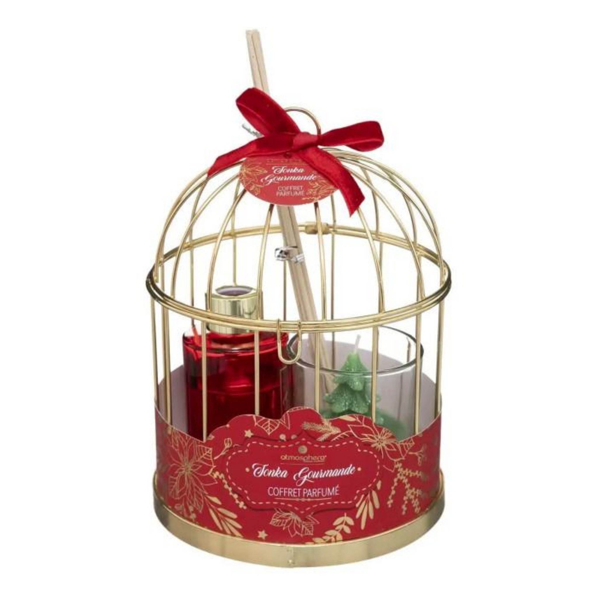 ATMOSPHERA CREATEUR D'INTERIEUR Set Profumi Per Gabbia Zen Lola | Candela E Diffusore | Dimensioni 13,5 X 20 Cm