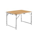 O'Camp Table de camping pliable 6 places - O'Camp - Forme valise - Dimensions : 120 x 60 x 70 cm