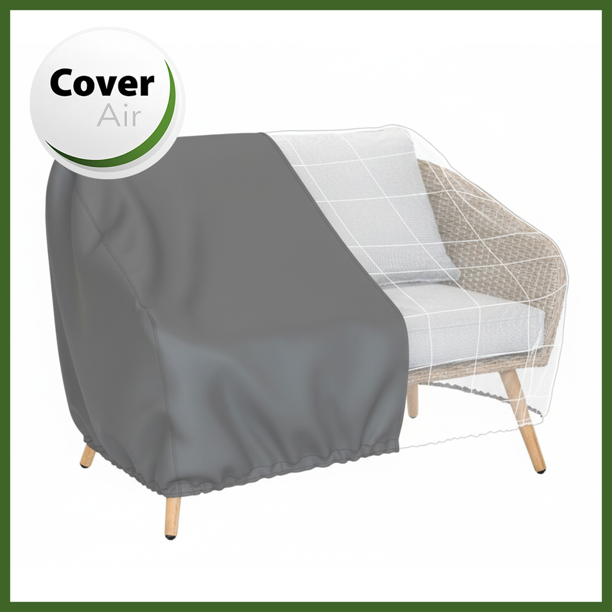 Voir la diapositive 2 : Jardiline Housse CANAPE 3 places - 205 x 85 x 70 - Cover Air