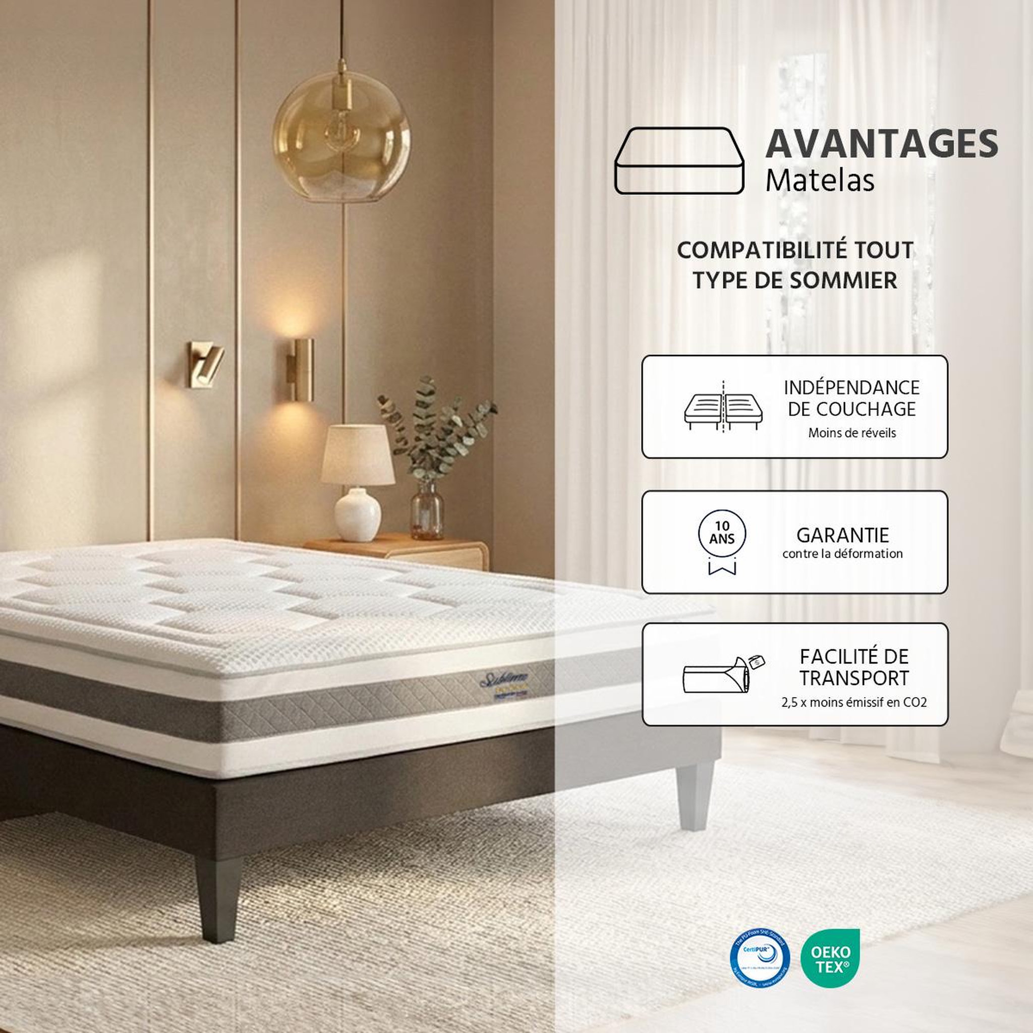 Voir la diapositive 6 : HYPSOM Hypsom | matelas sublime | mousse avec mémoire de forme