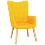 VIDAXL Chaise de relaxation avec tabouret Jaune moutarde Tissu