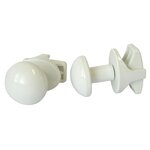 CENTRALE BRICO Lot de deux patères  O  pour sèche-serviettes