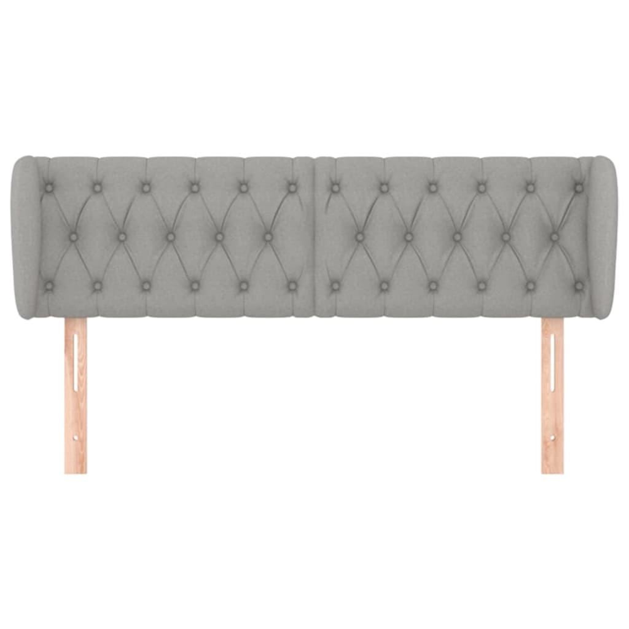 Voir la diapositive 3 : VIDAXL Tete de lit avec oreilles Gris clair 163x23x78/88 cm Tissu