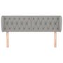 Voir la diapositive 3 : VIDAXL Tete de lit avec oreilles Gris clair 163x23x78/88 cm Tissu