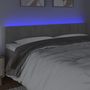 Voir la diapositive 3 : VIDAXL Tete de lit a LED Gris clair 180x5x78/88 cm Velours
