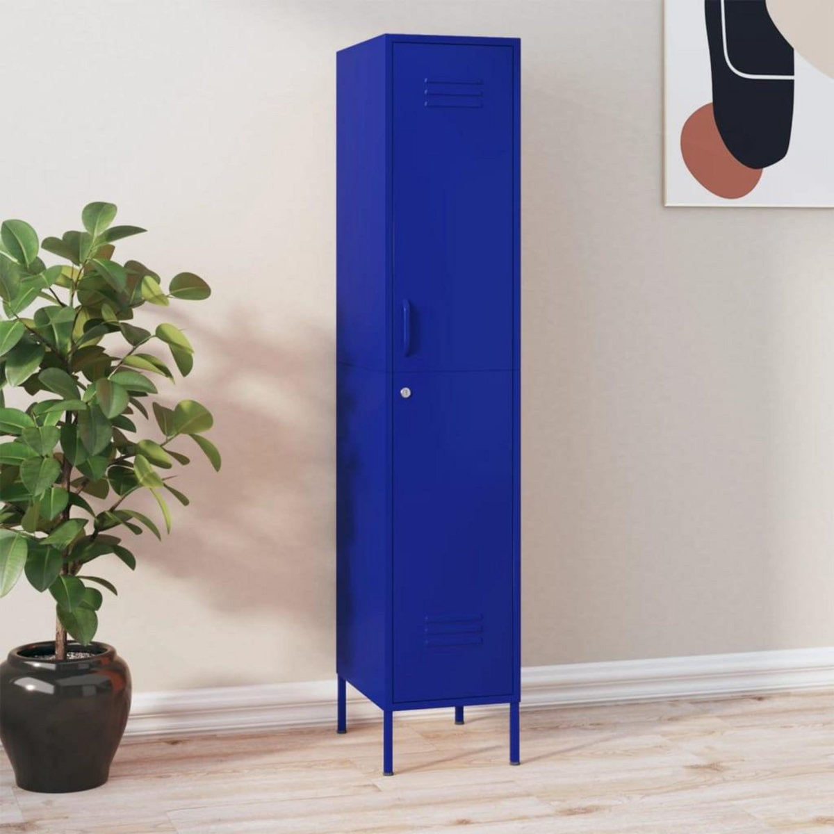 VIDAXL Armoire a casiers Bleu marine 35x46x180 cm Acier