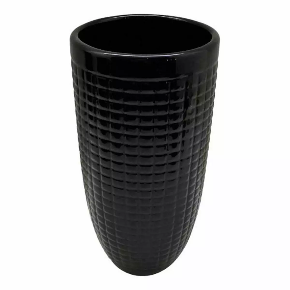 Paris Prix Vase Déco en Céramique  Quadri  27cm Noir