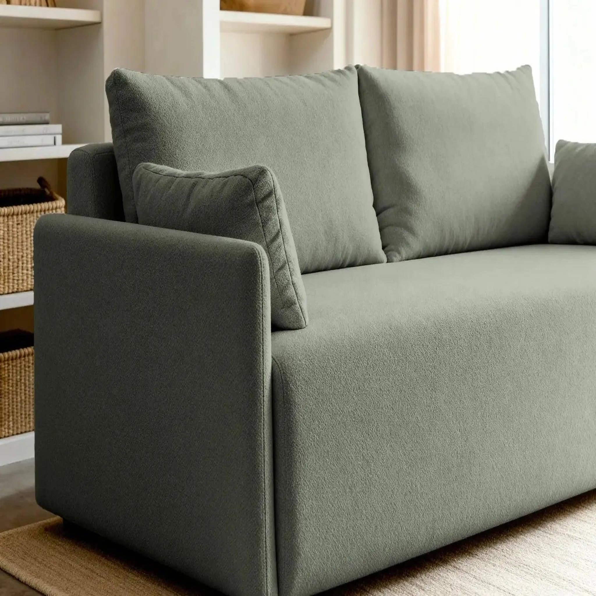 Voir la diapositive 4 : CASANOVA PARIS Axelle - canapé droit convertible tissu lisse