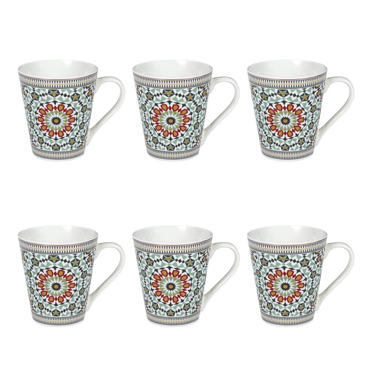 Paris Prix Lot de 6 Mugs  Zahra  30cl Multicolore
