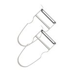 Fackelmann Lot de 2 rasoirs à légumes 11 cm Castor en inox Fackelmann