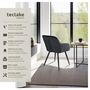 Voir la diapositive 2 : tectake Chaise style scandinave rembourrée aspect velours noir