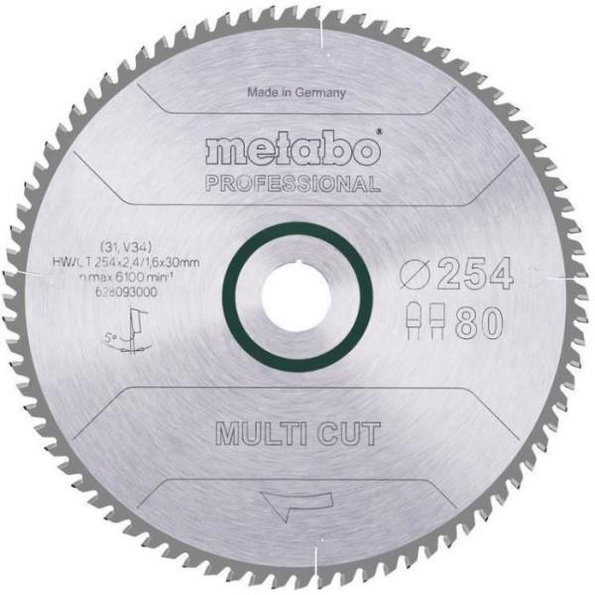 METABO Lame de scie circulaire pro - metabo - multi cut hw/ct 254x30,80fz/tz 5°