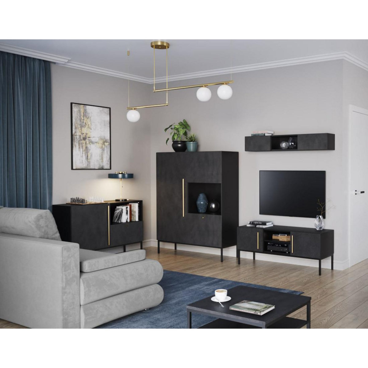 BEST MOBILIER Felicia - étagère suspendue - 120 cm