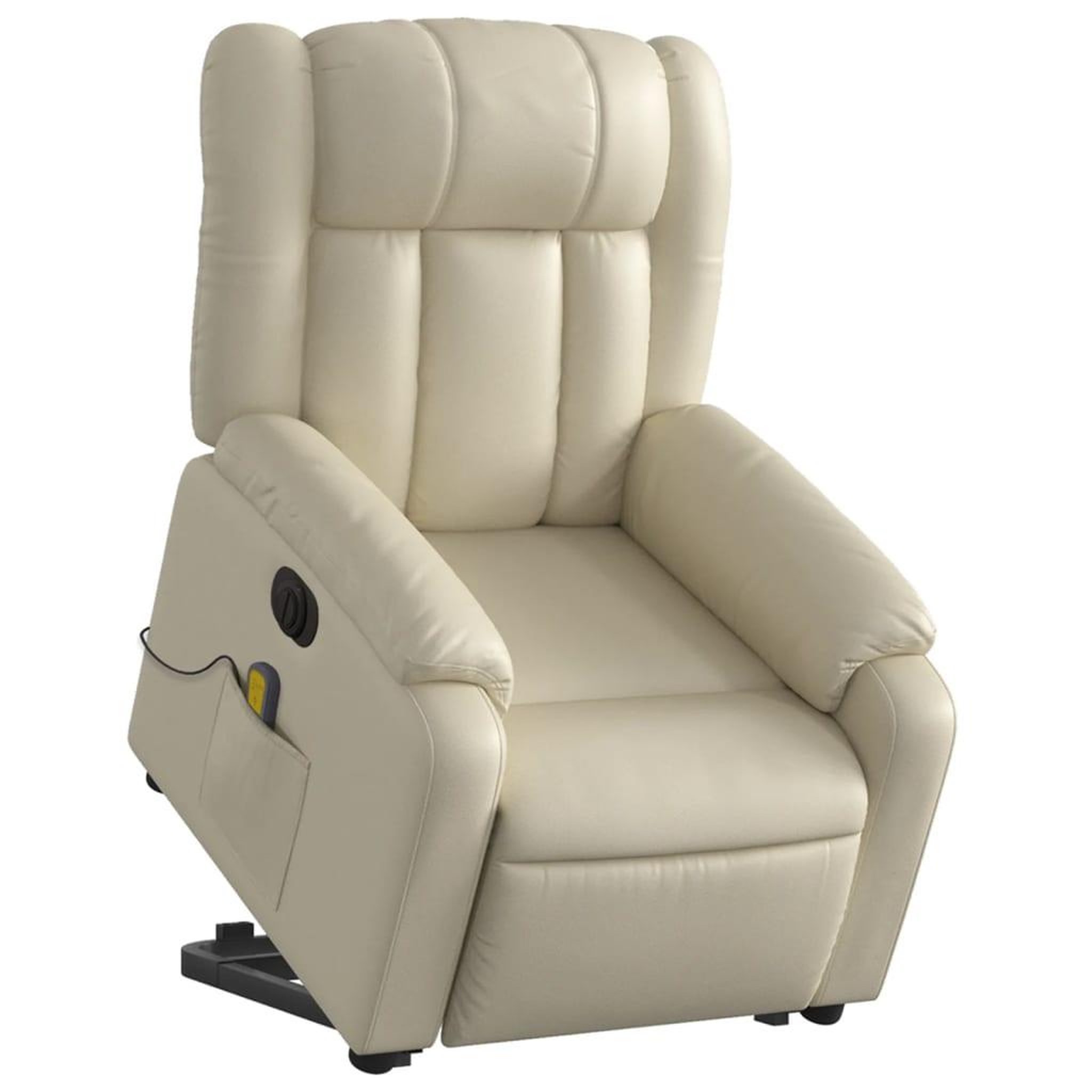 Voir la diapositive 3 : VIDAXL Fauteuil inclinable de massage electrique creme similicuir
