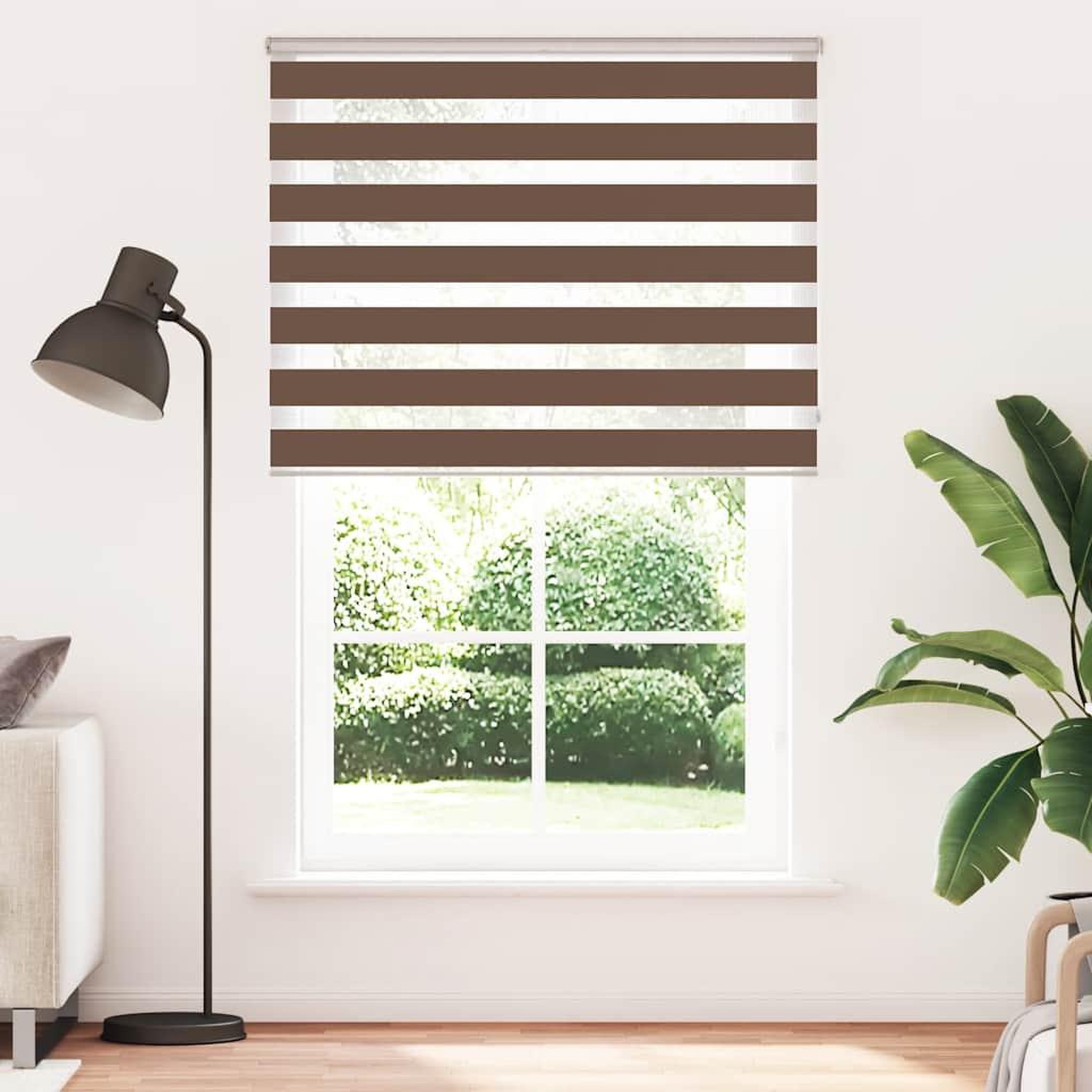 Voir la diapositive 2 : VIDAXL Store zebre marron 150x200cm largeur du tissu 145,9cm polyester