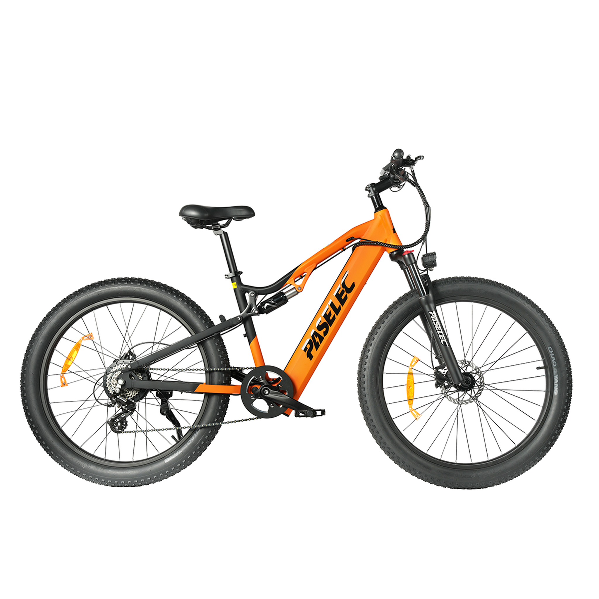 PASELEC Vélo de trekking électrique PASELEC GS9. Coloris disponibles : Noir, Orange, Gris