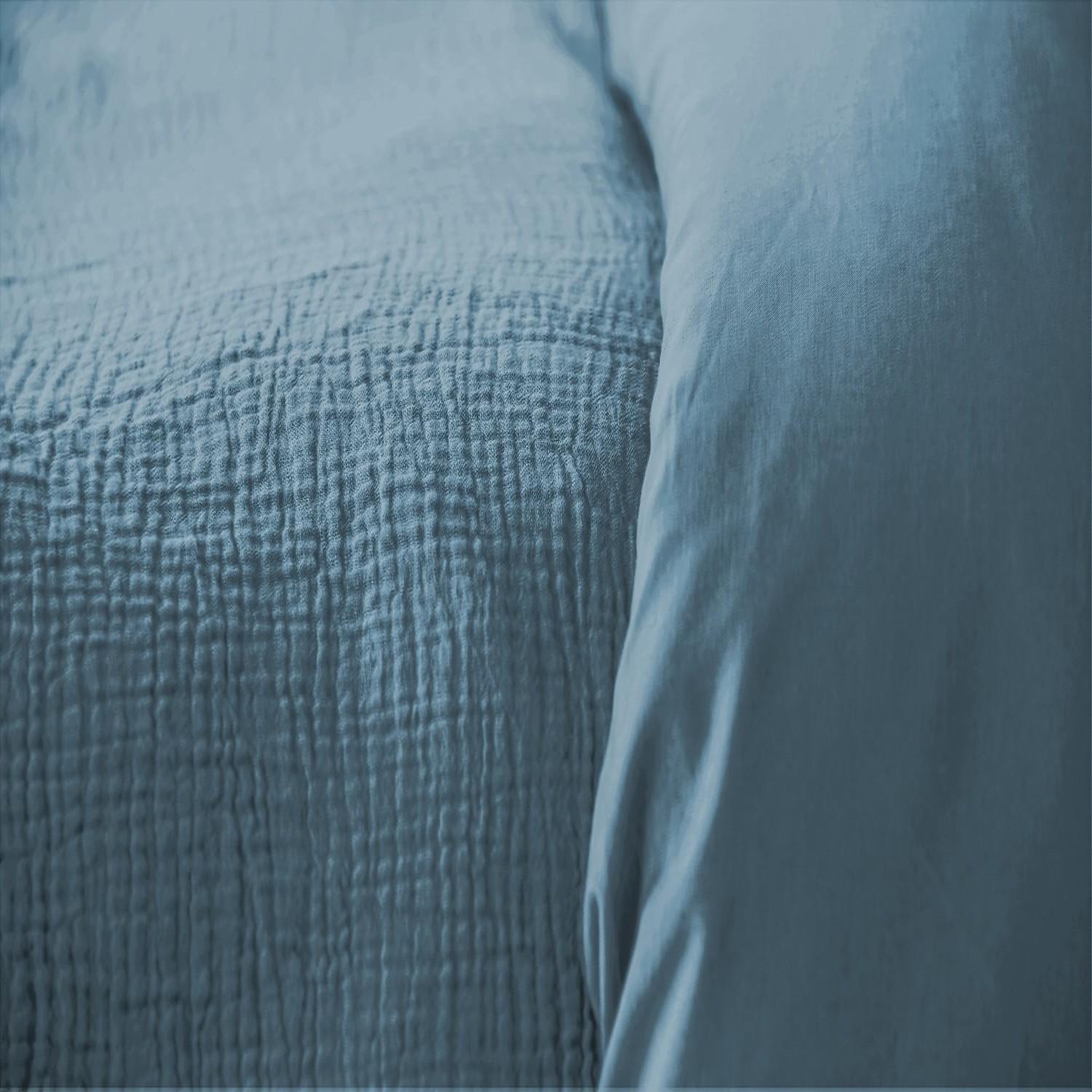 Voir la diapositive 4 : Home collection Parure housse de couette 100% gaze de coton 57 fils - kaki