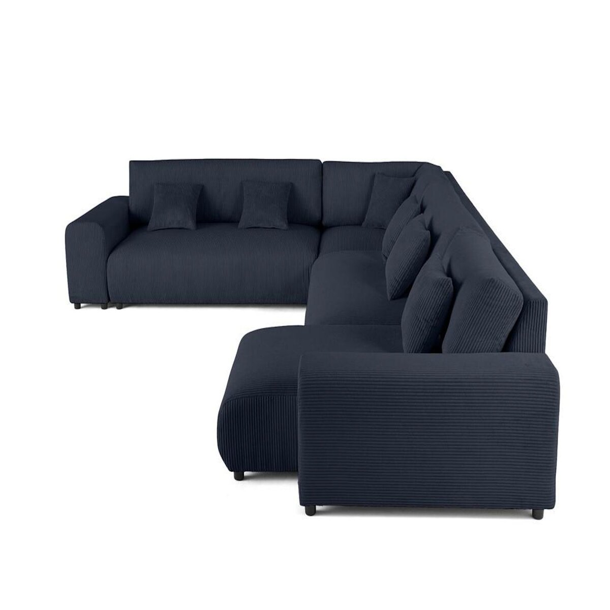 LISA DESIGN Garance - canapé modulable d'angle gauche - 8 places - en velours côtelé