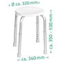 Voir la diapositive 3 : RIDDER RIDDER Tabouret de salle de bain rond Blanc 110 kg A00603101