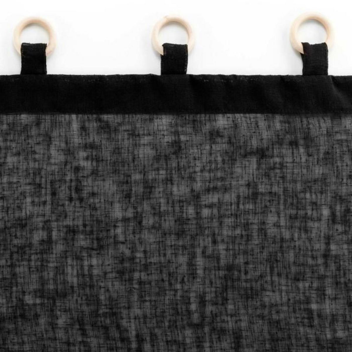 Paris Prix Rideau Voilage à Œillets  Minalisa  140x240cm Noir