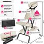 Voir la diapositive 6 : tectake Fauteuil de massage pliable beige