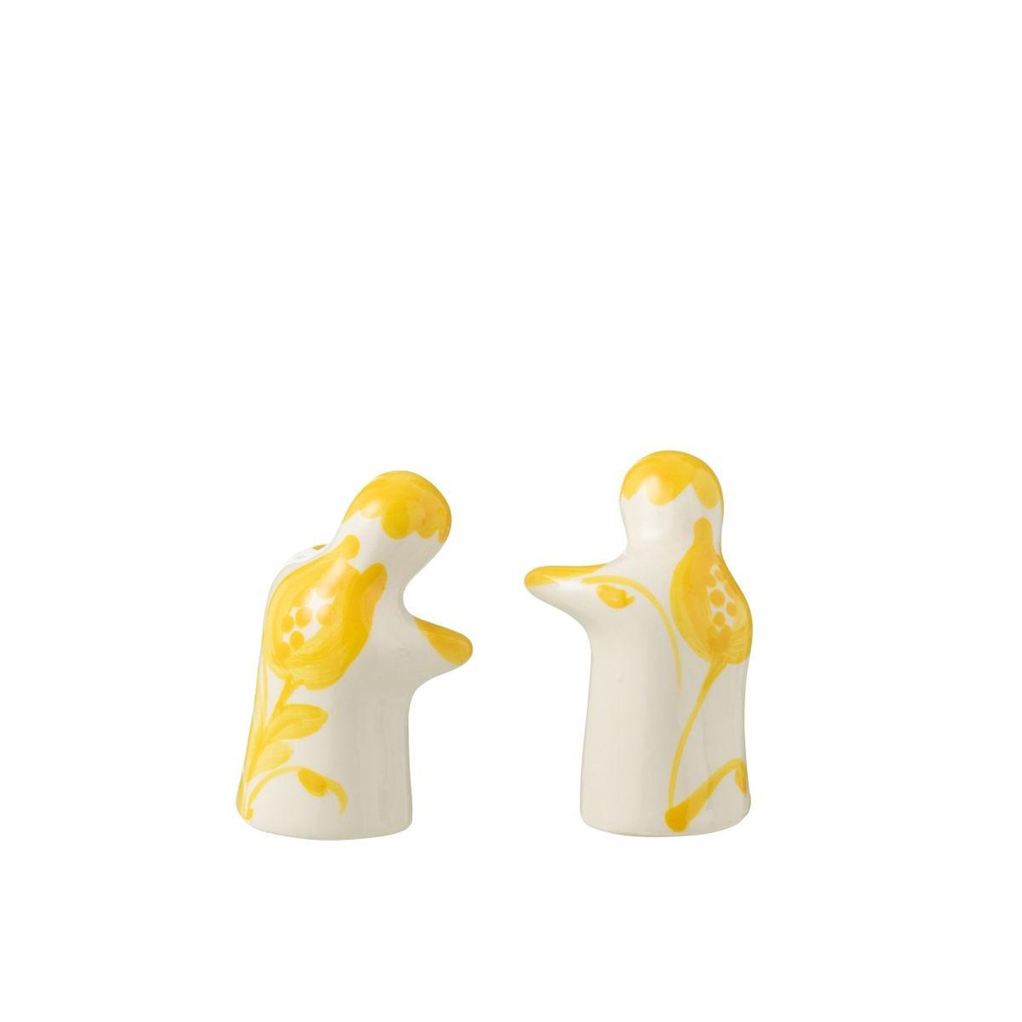 Voir la diapositive 3 : J-LINE Salière & poivrière en céramique  granada  8cm jaune