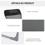 Voir la diapositive 6 : OUTSUNNY Bain de soleil transat pliable dossier réglable 5 positions acier teslin noir