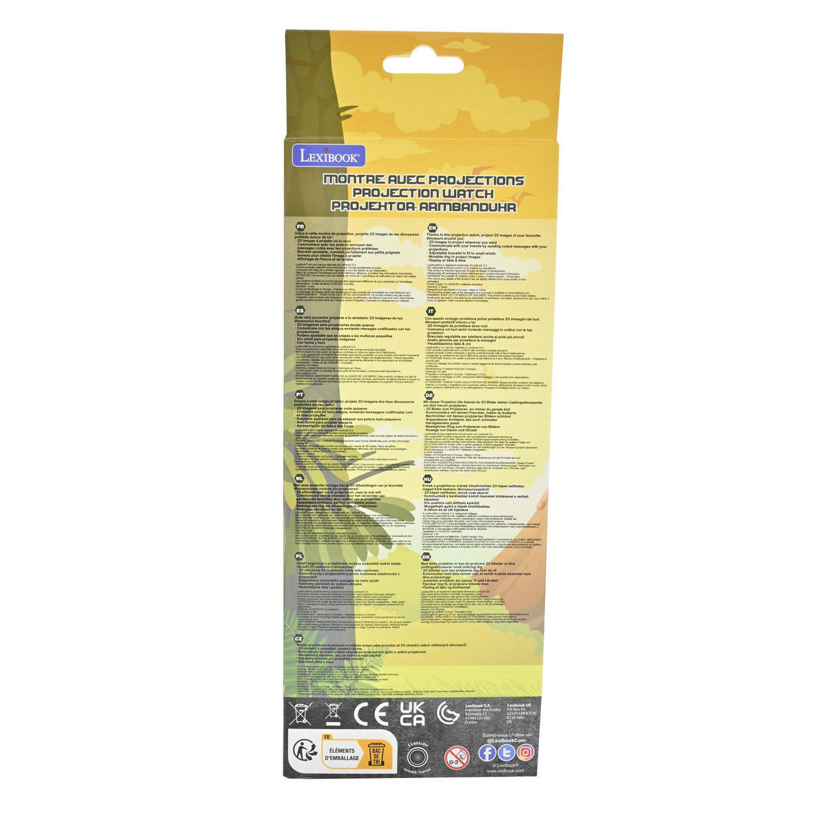 Lexibook Montre digitale avec projection Dinosaures