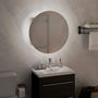 Voir la diapositive 3 : VIDAXL Armoire de salle de bain miroir rond et LED Blanc 40x40x17,5 cm