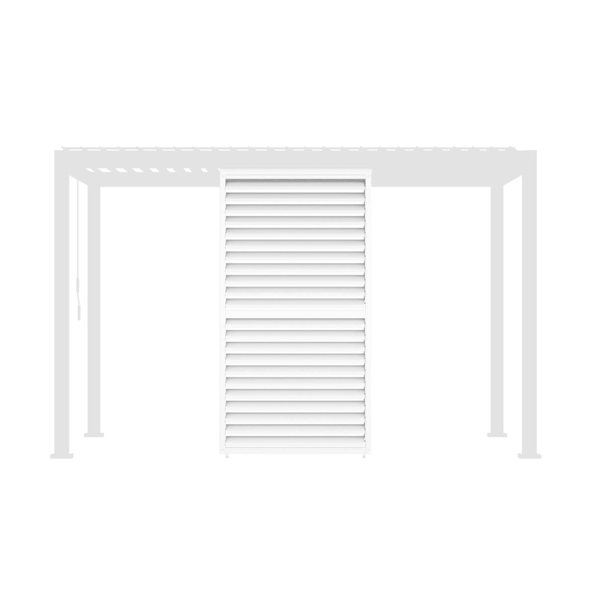 SWEEEK Persienne à lames orientables 130cm pour pergola bioclimatique aluminium 4x3m Triomphe