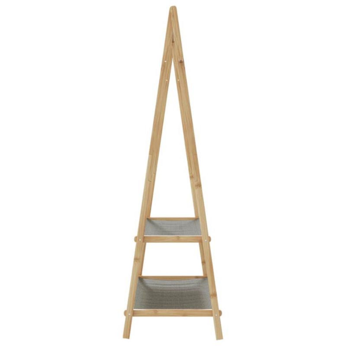 VIDAXL Porte vêtement avec étagères 96x45,5x150,5 cm bambou