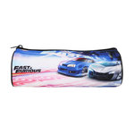 Bagtrotter Bagtrotter - Fast And Furious -Trousse Scolaire Ronde - Noir - 1 Compartiment Zippé - 22x7x7cm - Matière Polyester - Accessoire et Papeterie Scolaire