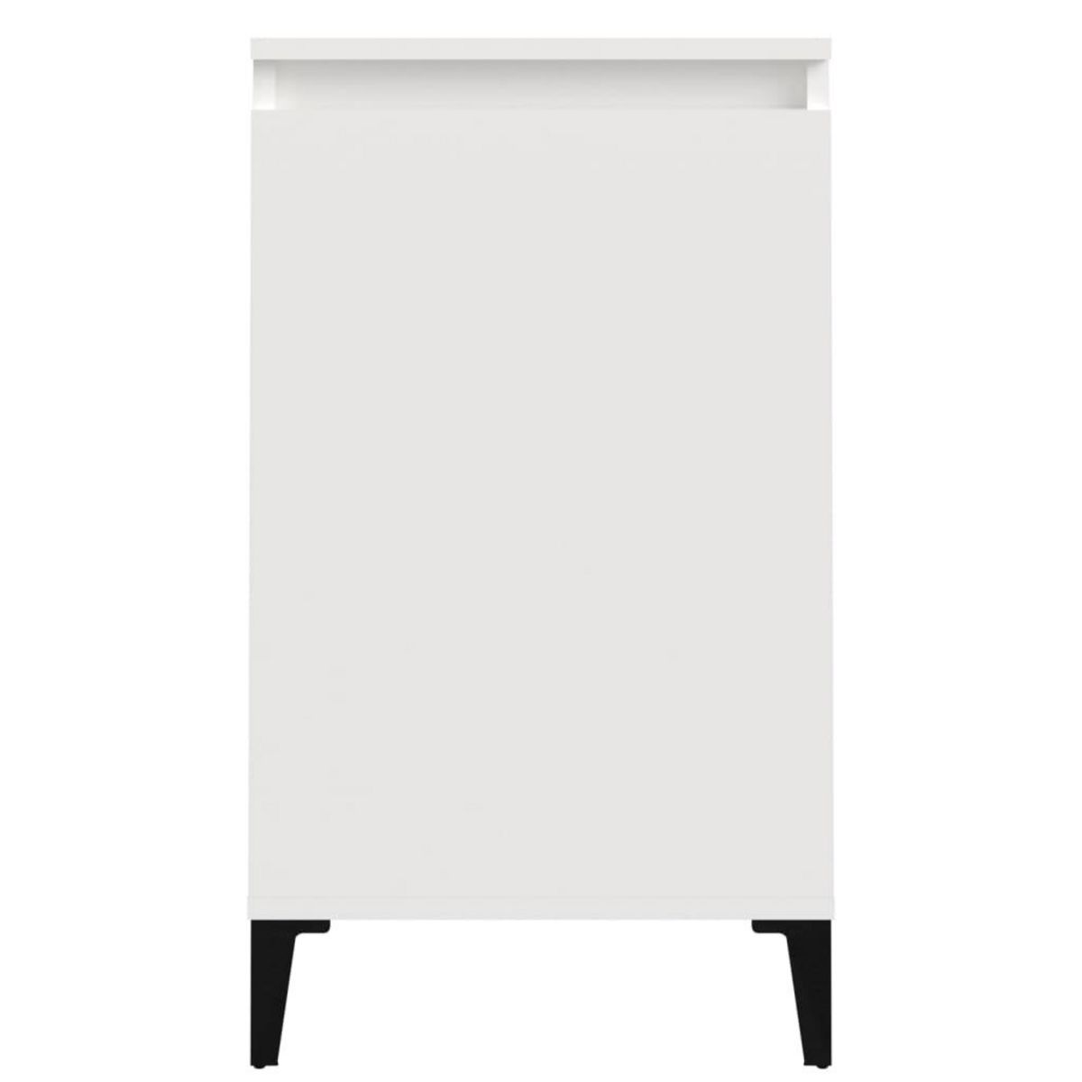 VIDAXL Table de chevet blanc brillant 40x35x70 cm bois d'ingenierie