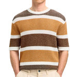 Selected Pull Marron/Blanc Homme Selected 16097853. Coloris disponibles : Marron