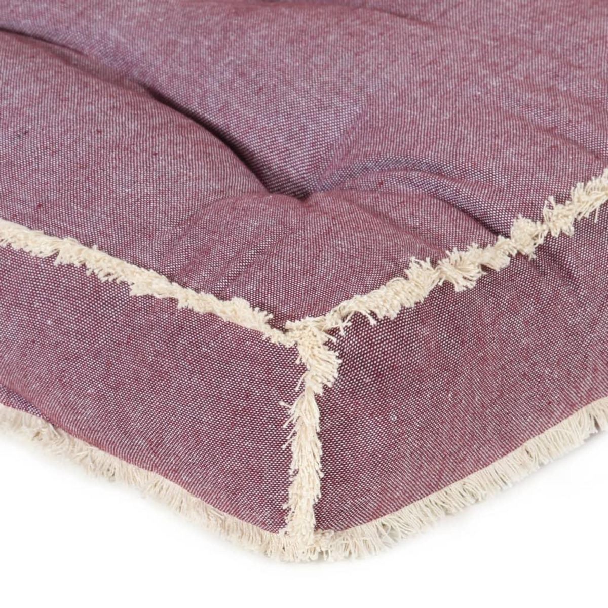 VIDAXL Coussin de canape palette Rouge bordeaux 120x80x10 cm