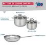 Voir la diapositive 2 : ELO Ensemble de 1 Poêle de cuisson 28 cm et 2 faitouts 16 et 20 cm Elo Profi Brillant