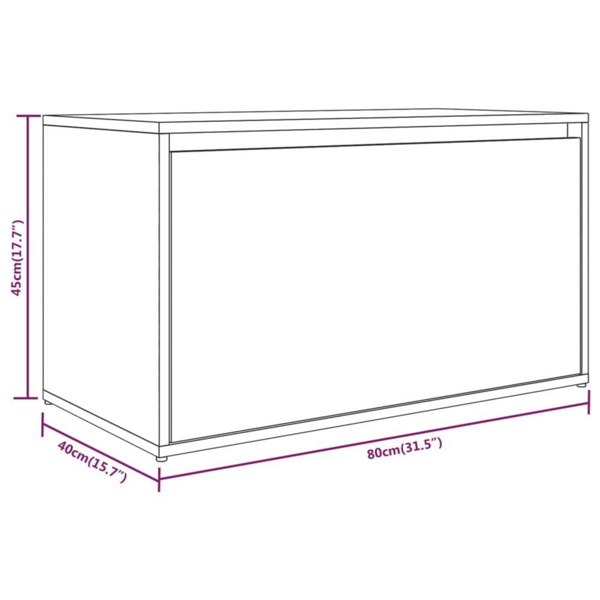 VIDAXL Banc d'entree 80x40x45 cm Chene marron Bois d'ingenierie