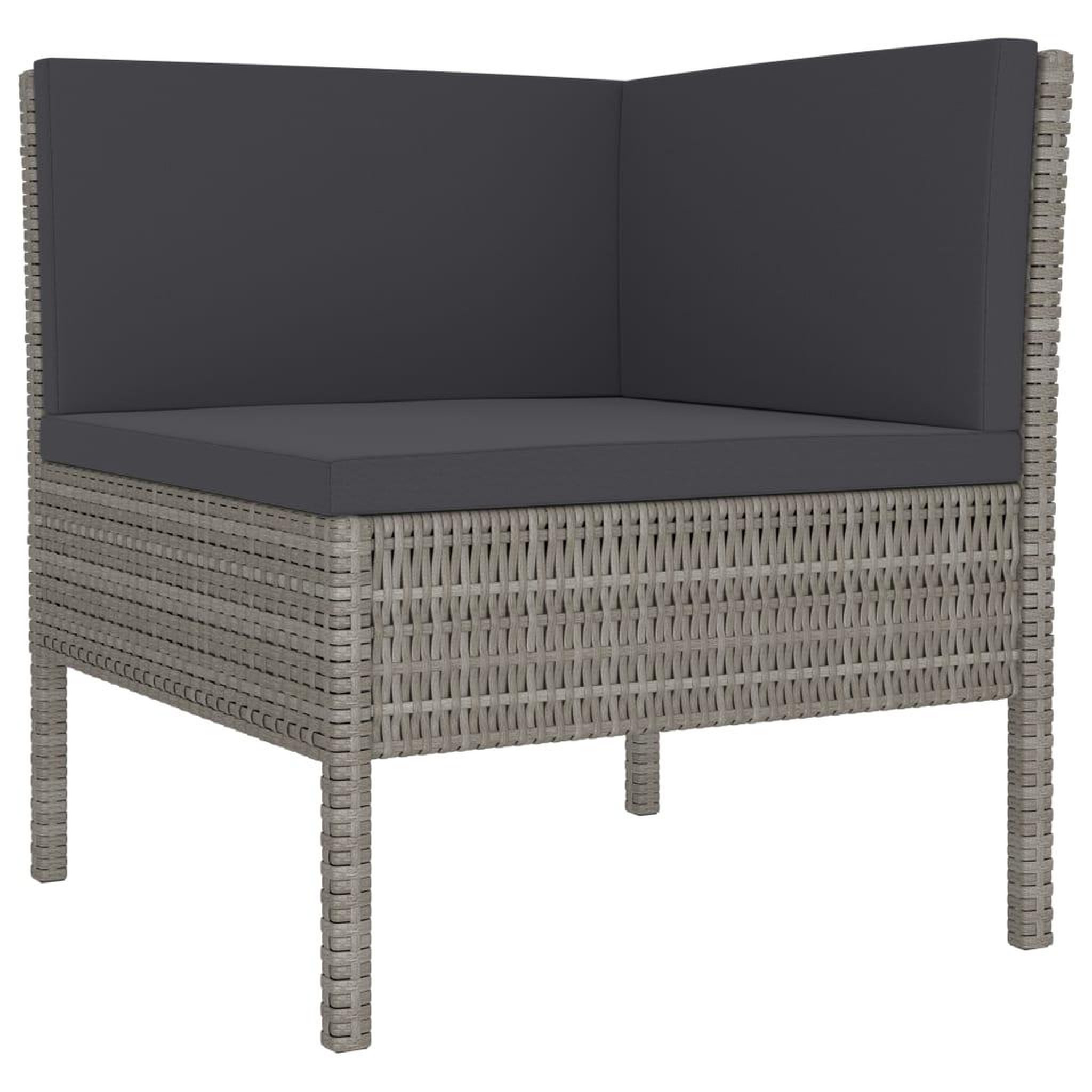 Voir la diapositive 3 : VIDAXL Salon de jardin 2 pcs avec coussins Resine tressee Gris