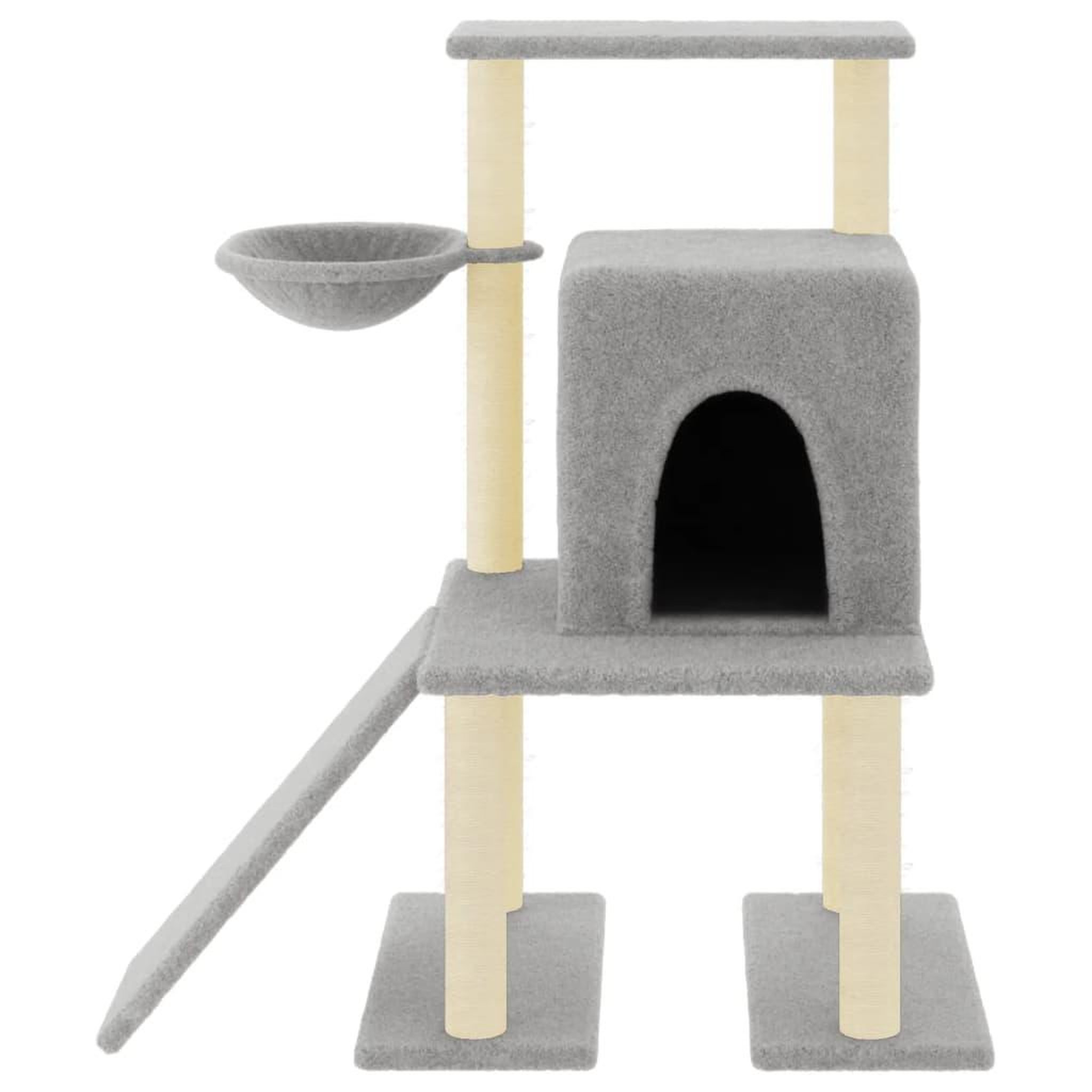 Voir la diapositive 3 : VIDAXL Arbre a chat avec griffoirs en sisal Gris clair 96,5 cm