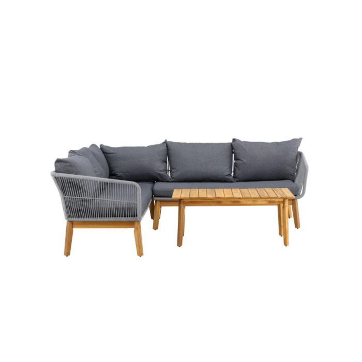 Paris Prix Salon d'Angle de Jardin en Bois  Chania  210cm Gris